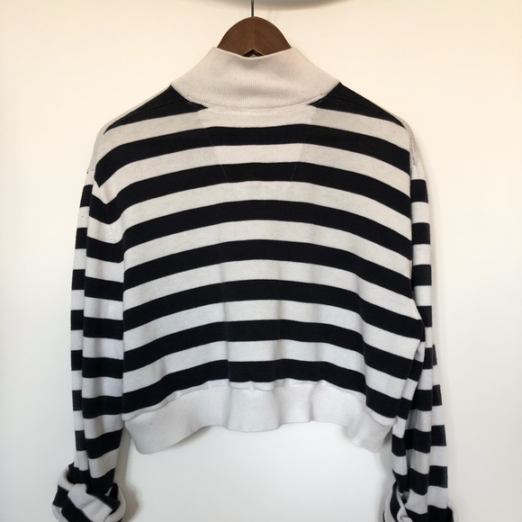 Nautica 1/4 zip cropped sweater- REWORKED - Picture 3 of 3